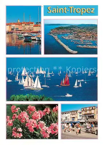 AK / Ansichtskarte Saint_Tropez_Var Vue paritelle Le Port Vue aerienne Saint_Tropez_Var