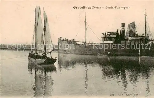 AK / Ansichtskarte Gravelines_59_Nord Sortie dun vepeur 