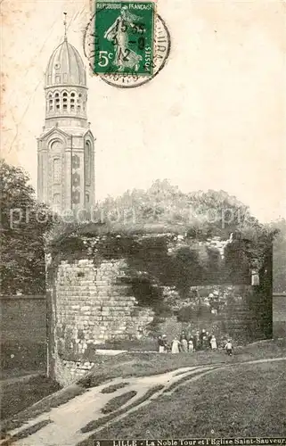 AK / Ansichtskarte Lille_59 La Noble Tour et lEglise Saint Sauveur 