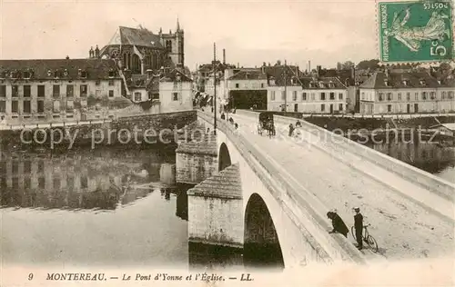 AK / Ansichtskarte Montereau_77 Fault Yonne Le Pont dYonne et l Eglise 