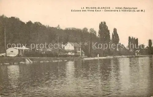 AK / Ansichtskarte Dammarie les Lys La Maison Blanche Hotel Restaurant Ecluses des Vives Eaux Descendre a Vosves Dammarie les Lys