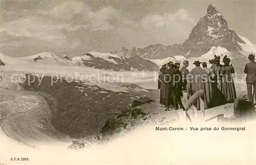 AK / Ansichtskarte Mont Cervin_Matterhorn_4478m_VS Vue prise du Gornergrat 