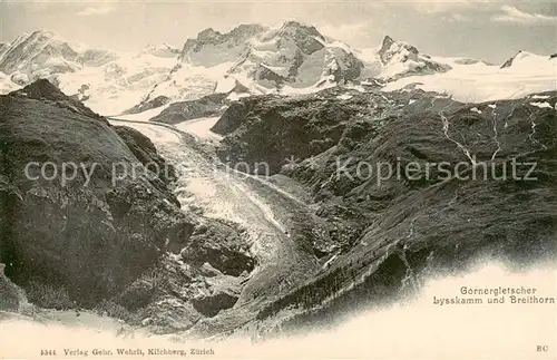 AK / Ansichtskarte Gornergletscher_BE mit Lysskamm und Breithorn 