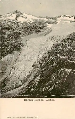 AK / Ansichtskarte Rhonegletscher_Glacier_du_Rhone_VS Absturz Panorama 