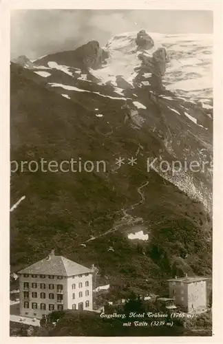 AK / Ansichtskarte Engelberg__OW Hotel Truebsee mit Titlis 