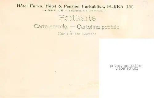 AK / Ansichtskarte Furka_2431m_UR Hotels Furka und Furkablick mit Galenstock 