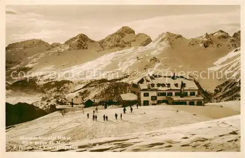 AK / Ansichtskarte Muottas_Muragl_Muottas_Murail_2453m_GR mit St Moritz Julier und Corvigliagebiet 