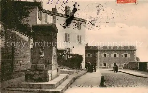 AK / Ansichtskarte Lyon_France St Just Fontaine de la Rue du Trion Lyon France