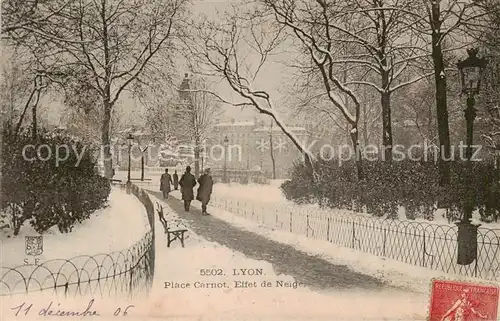 AK / Ansichtskarte Lyon_France Place Carnot Effet de Neige Lyon France