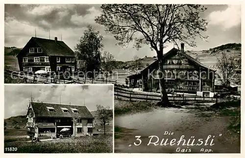 AK / Ansichtskarte Gais_AR Die 3 Ruehuesli Gais_AR