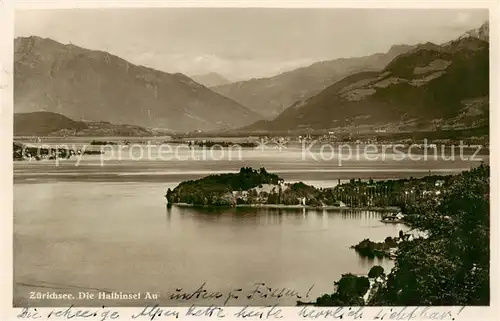 AK / Ansichtskarte Zuerich_ZH Halbinsel Au Hotel Zuerich_ZH