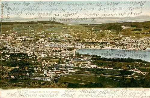 AK / Ansichtskarte Zuerich_ZH Blick vom Uetliberg Zuerich_ZH