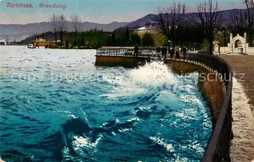 AK / Ansichtskarte Zuerichsee_ZH Brandung Zuerichsee ZH