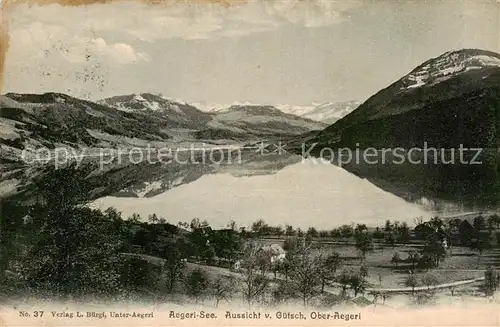 AK / Ansichtskarte Aegerisee_ZG Aussicht vom Guetsch mit Ober Aegeri 