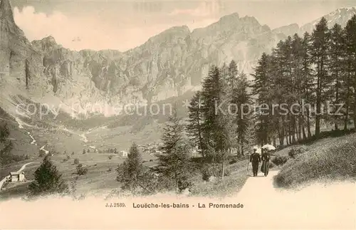 AK / Ansichtskarte Loueche les Bains__Leukerbad_VS La Promenade 