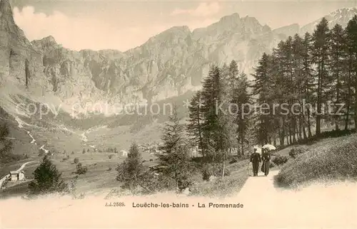 AK / Ansichtskarte Loueche les Bains__Leukerbad_VS La Promenade 