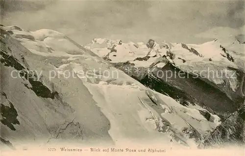 AK / Ansichtskarte Weissmies_4023m_VS Blick auf Monte Rosa und Alphubel 