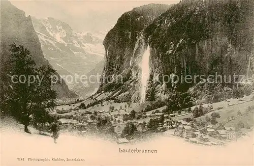 AK / Ansichtskarte Lauterbrunnen_BE im Lauterbrunnental Wasserfall Lauterbrunnen BE