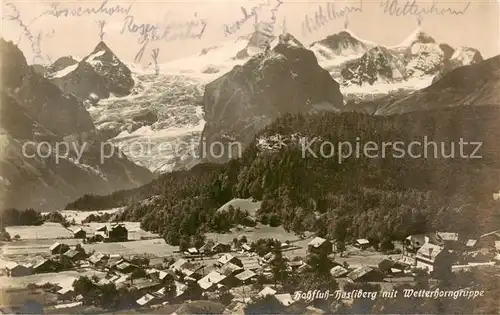AK / Ansichtskarte Hasliberg_Hohfluh mit Wetterhorngruppe Hasliberg Hohfluh