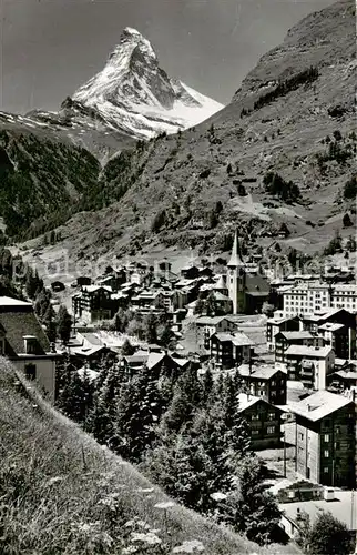 AK / Ansichtskarte Zermatt_VS mit Matterhorn Zermatt_VS