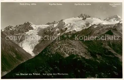 AK / Ansichtskarte Trient_Martigny_VS Glacier du Trient Vue prise des Montuires 