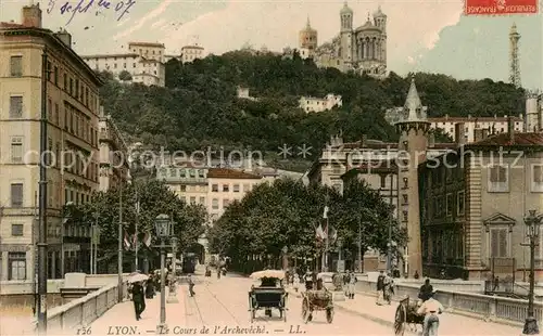 AK / Ansichtskarte Lyon_France Le Cours de l Archeveche Lyon France