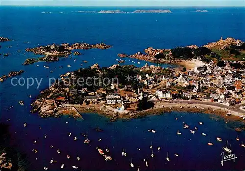 AK / Ansichtskarte Ploumanach_Tregastel Vue generale aerienne du port 