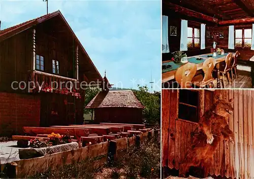 AK / Ansichtskarte  Lindberg_Regen Bauernhaus Museum Wirtshaus zur Baeren Hoehle Lindberg Regen