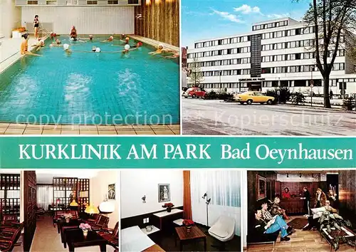 AK / Ansichtskarte  Bad_Oeynhausen Kurklinik am Park Hallenbad Zimmer Aufenthaltsraum Bad_Oeynhausen