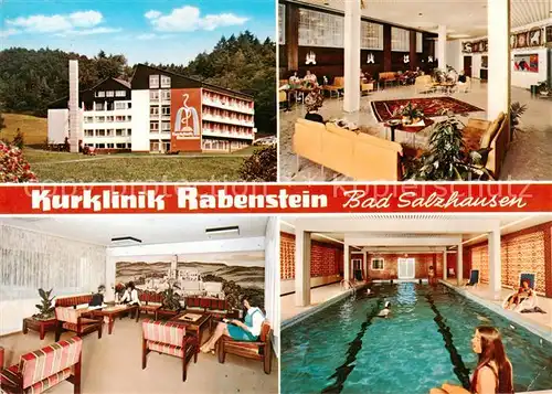 AK / Ansichtskarte  Bad_Salzhausen Kurklinik Rabenstein Foyer Aufenthaltsraum Hallenbad Bad_Salzhausen