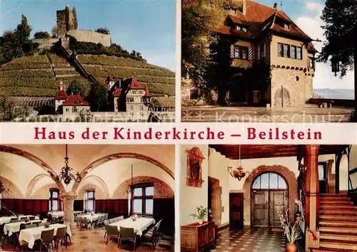 AK / Ansichtskarte  Beilstein_Wuerttemberg Haus der Kinderkirche Schloss Speisesaal Flur Beilstein_Wuerttemberg