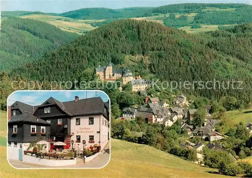 AK / Ansichtskarte 73828635 Lauenstein_Oberfranken Gasthaus Pension Goldner Loewe Panorama Lauenstein_Oberfranken