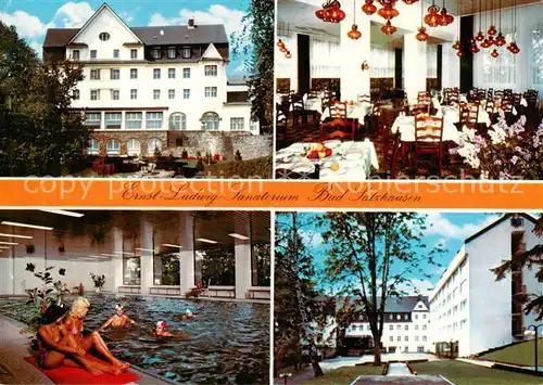 AK / Ansichtskarte 73828640 Bad_Salzhausen Ernst Ludwig Sanatorium Speisesaal Hallenbad  Bad_Salzhausen