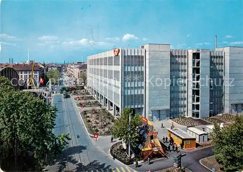 AK / Ansichtskarte Basel_BS Schweizer Mustermesse Basel Hallen 22 bis 25 Front von der Riehenanlage gesehen Basel_BS