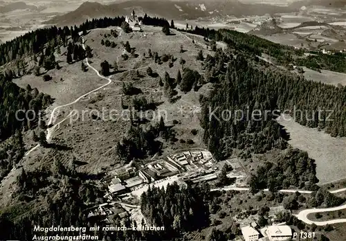 AK / Ansichtskarte  Magdalensberg mit roemisch keltischen Ausgrabungsstaetten Fliegeraufnahme Magdalensberg