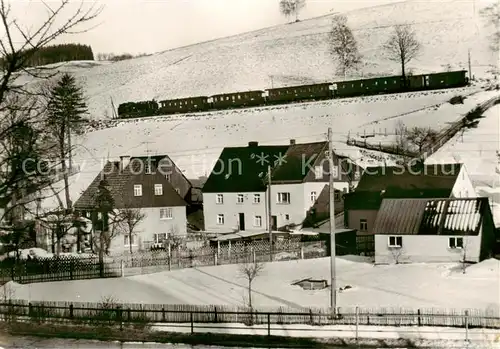 AK / Ansichtskarte 73828679 Oberwiesenthal_Erzgebirge Schmalspurbahn Cranzahl Panorama Oberwiesenthal Erzgebirge