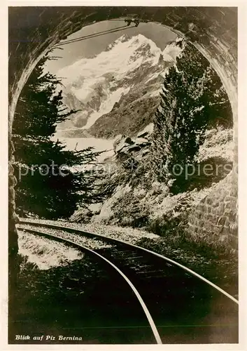 AK / Ansichtskarte Piz_Bernina_4049m_GR Blick aus dem Tunnel 