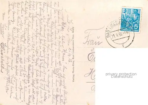 AK / Ansichtskarte  Bad_Liebenstein Kurgartenpartie Bad_Liebenstein