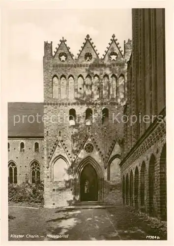 AK / Ansichtskarte  Chorin Kloster Chorin Hauptportal Chorin
