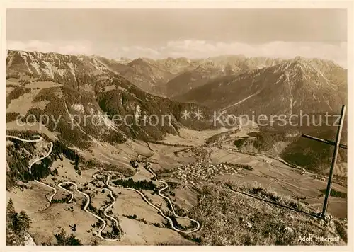 AK / Ansichtskarte  Hindelang Adolf Hitler Passstrasse Panorama Hindelang