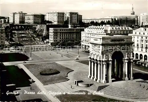 AK / Ansichtskarte  Genova_Genua_Liguria_IT Piazza della Vittoria e monumento ai Caduti 