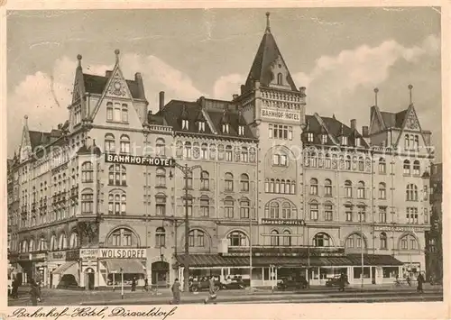 AK / Ansichtskarte  Duesseldorf Bahnhof Hotel Duesseldorf