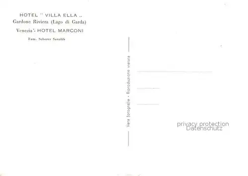 AK / Ansichtskarte 73828761 Gardone_Riviera_di_Garda_IT Hotel Villa Ella 