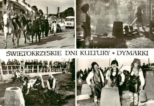 AK / Ansichtskarte  Swietoszow_Neuhammer_Queis_Niederschlesien_PL Dni Kultury Dymarki Pochod rudnikow i hutnikow Przygotowania do wtopu rudy Jedna z faz wytopu Koncowa faza wytopu rudy 