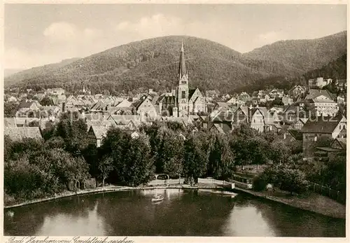 AK / Ansichtskarte  Bad_Harzburg Gondelteich Panorama Bad_Harzburg