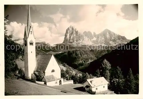 AK / Ansichtskarte  Sassolungo_Langkofel_Trentino-Alto_Adige_IT St Jakob mit Langkofel 