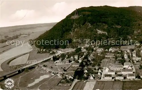 AK / Ansichtskarte  Porta_Westfalica Blick auf Barkhausen und Kaiser Wilhelm Denkmal  Porta_Westfalica