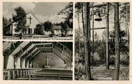 AK / Ansichtskarte  Mittwald_Espelkamp Martinkirche Innenansicht Kirchenglocke Mittwald Espelkamp