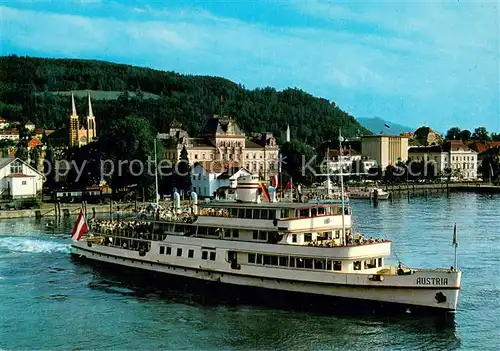 AK / Ansichtskarte 73828988 Dampfer_Binnenschifffahrt Austria Bodenseeschiff 