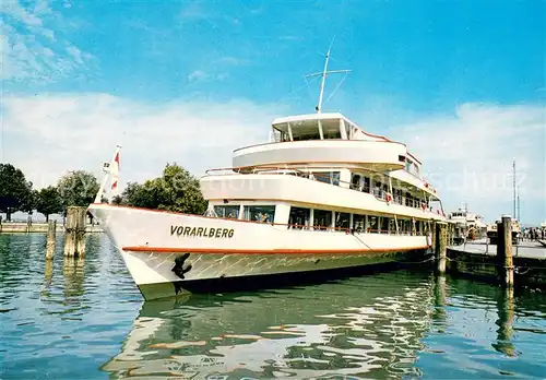 AK / Ansichtskarte 73828989 Dampfer_Binnenschifffahrt Vorarlberg Bregenz a. Bodensee Austria  